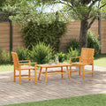 Garten-Lounge-Set 3 pcs Braun Massivholz Akazie