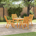 Gartenstuhl 4 pcs Braun 57 x 72 x 109 cm Massivholz Akazie