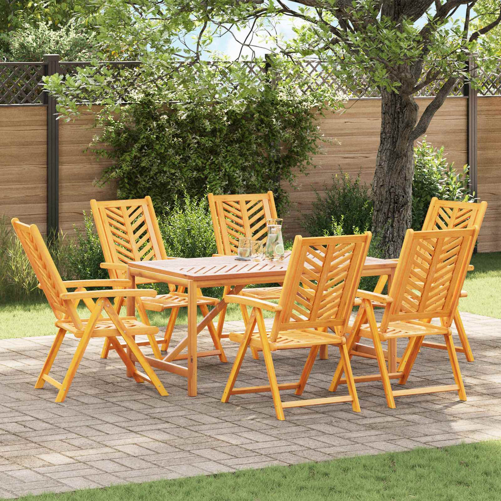 Gartenstuhl 6 pcs Braun 57 x 72 x 109 cm Massivholz Akazie