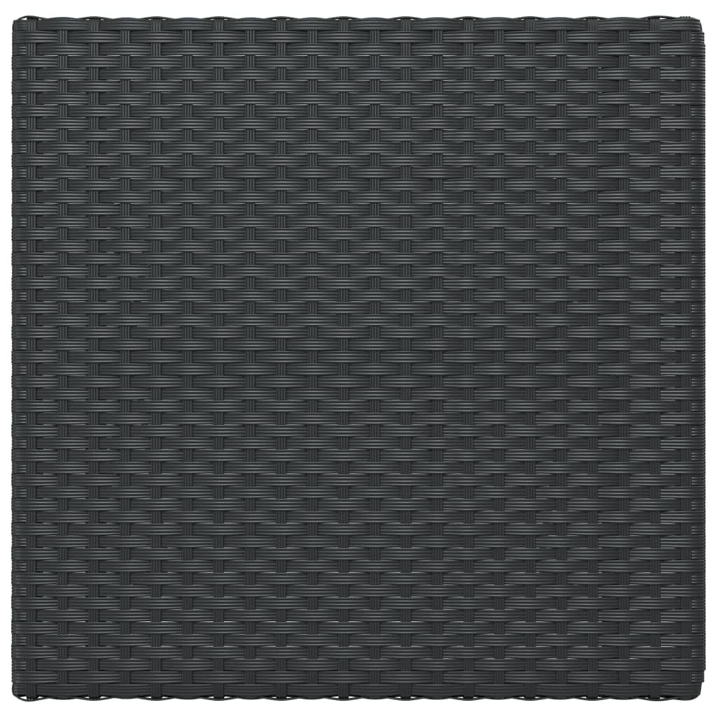 Bistrotisch Klappbar Schwarz 55x54x71 cm Poly Rattan