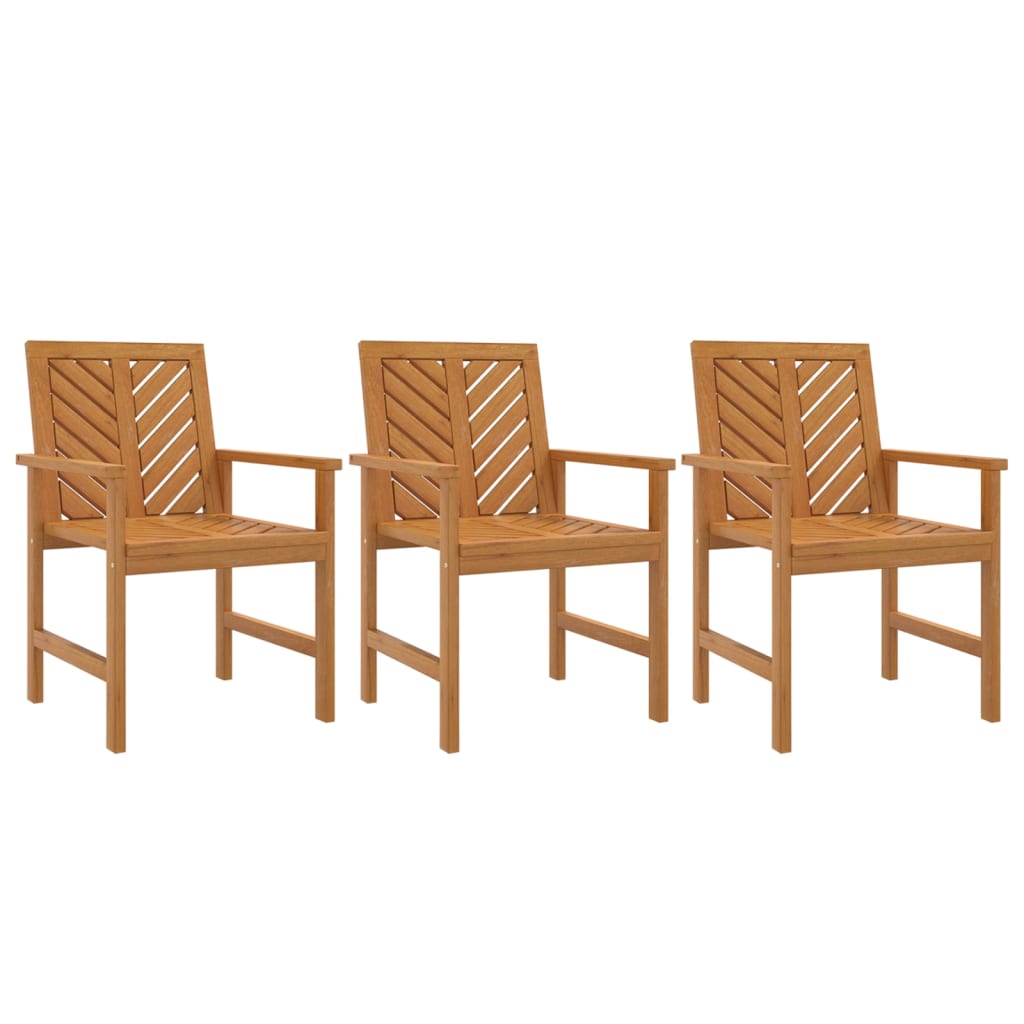 Garten-Essstühle 3 Stk. Massivholz Akazie