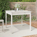 Gartentisch Weiß 82,5x82,5x76 cm Massivholz Kiefer