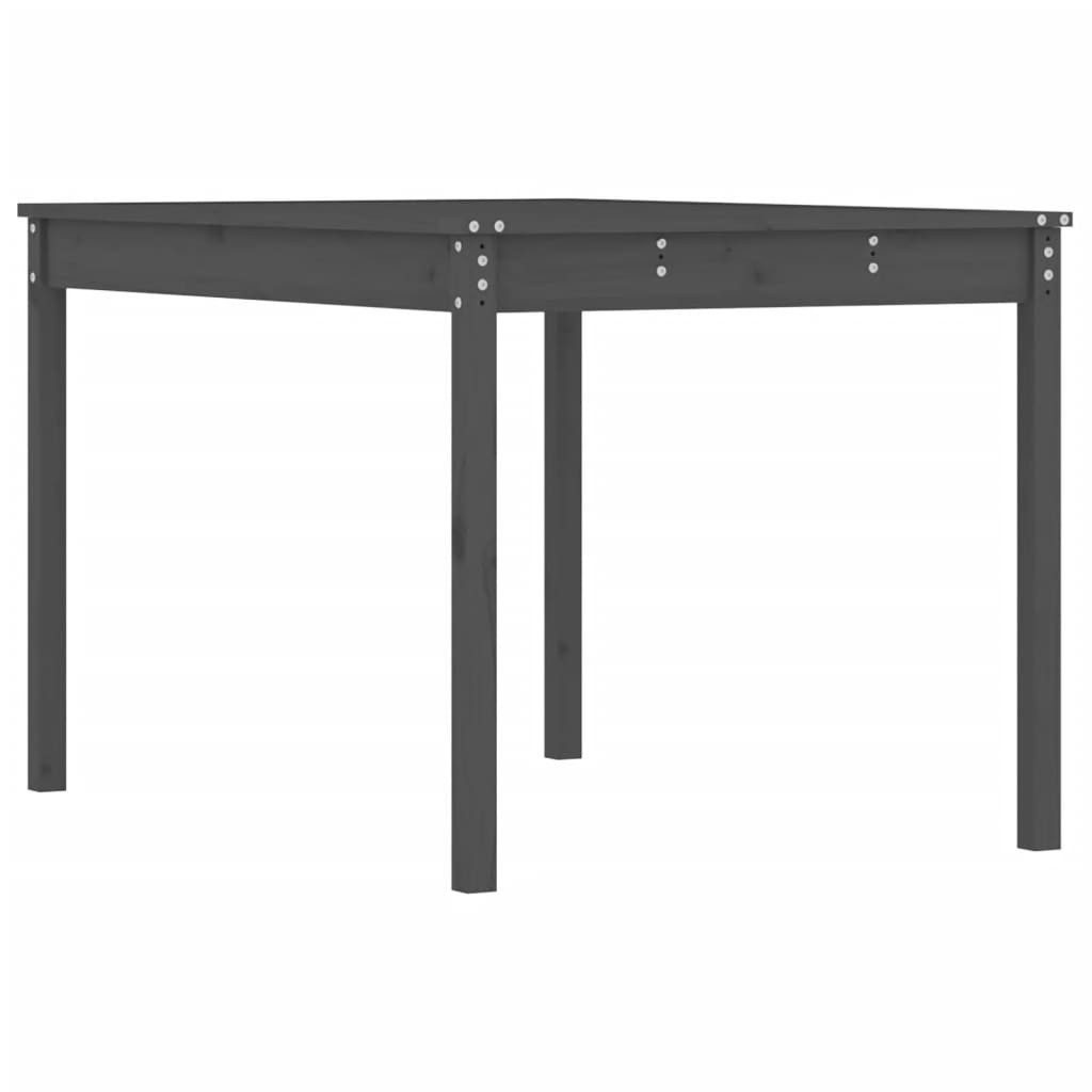 Gartentisch Grau 121x82,5x76 cm Massivholz Kiefer