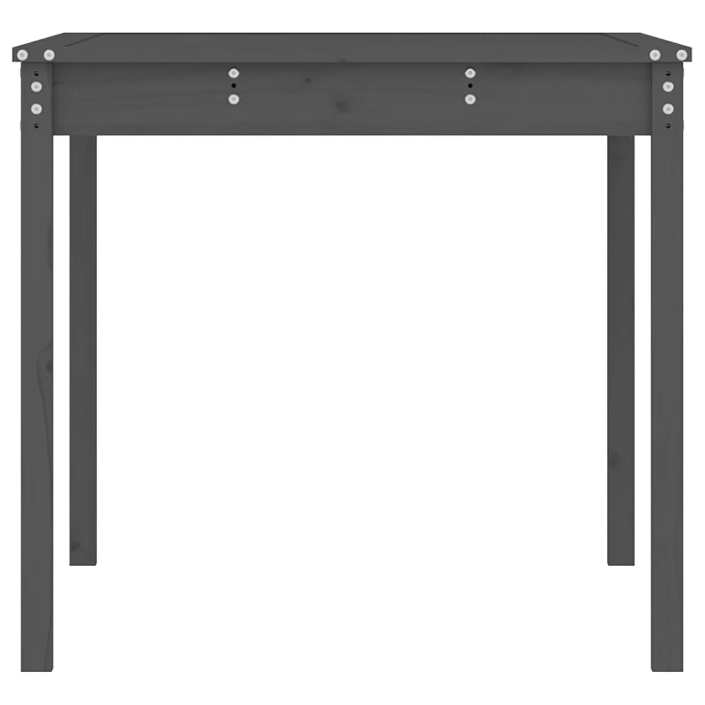 Gartentisch Grau 121x82,5x76 cm Massivholz Kiefer