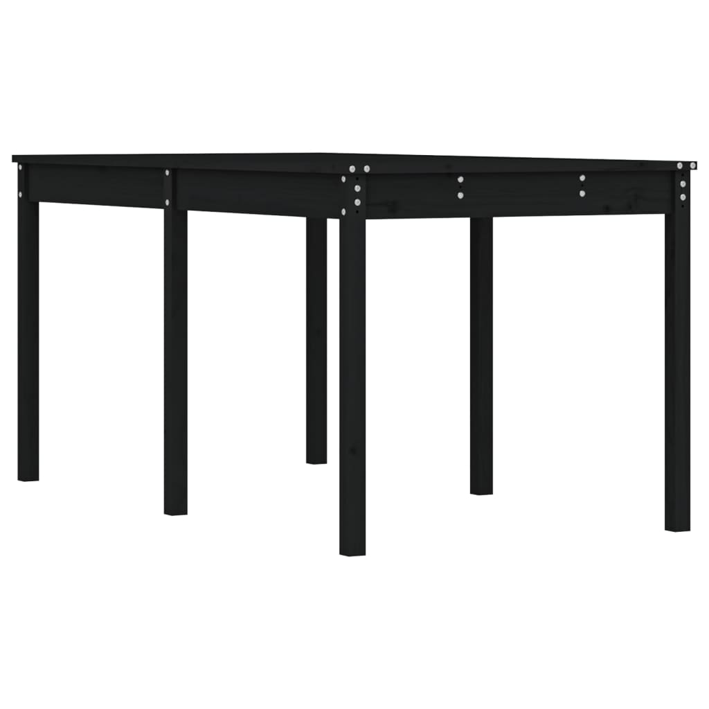 Gartentisch Schwarz 159,5x82,5x76 cm Massivholz Kiefer