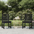 Gartenstühle 2 Stk. Schwarz 50x48x91,5 cm Massivholz Kiefer