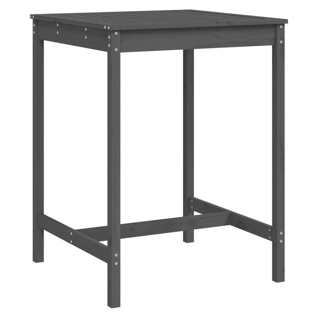 Gartentisch Grau 82,5x82,5x110 cm Massivholz Kiefer
