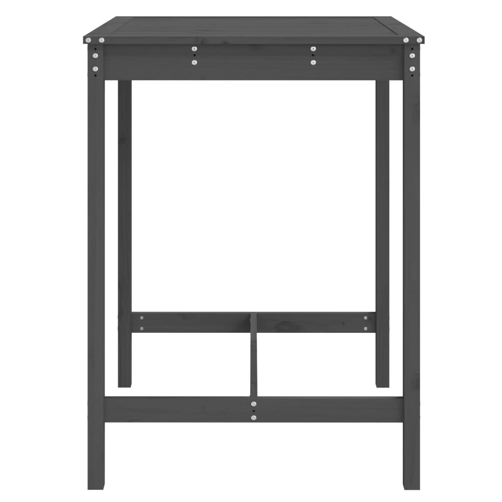 Gartentisch Grau 82,5x82,5x110 cm Massivholz Kiefer