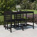 Gartentisch Schwarz 159,5x82,5x110 cm Massivholz Kiefer