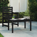 Gartentisch Schwarz 82,5x50,5x45 cm Massivholz Kiefer