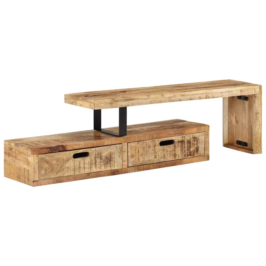 TV-Ständer (118–200) x 30 x 40 cm Massivholz Mango