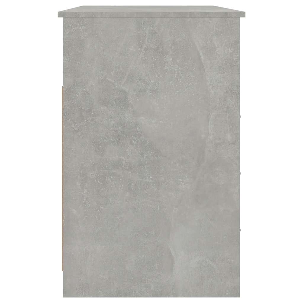Schreibtisch mit Schubladen Betongrau 102x50x76cm Holzwerkstoff