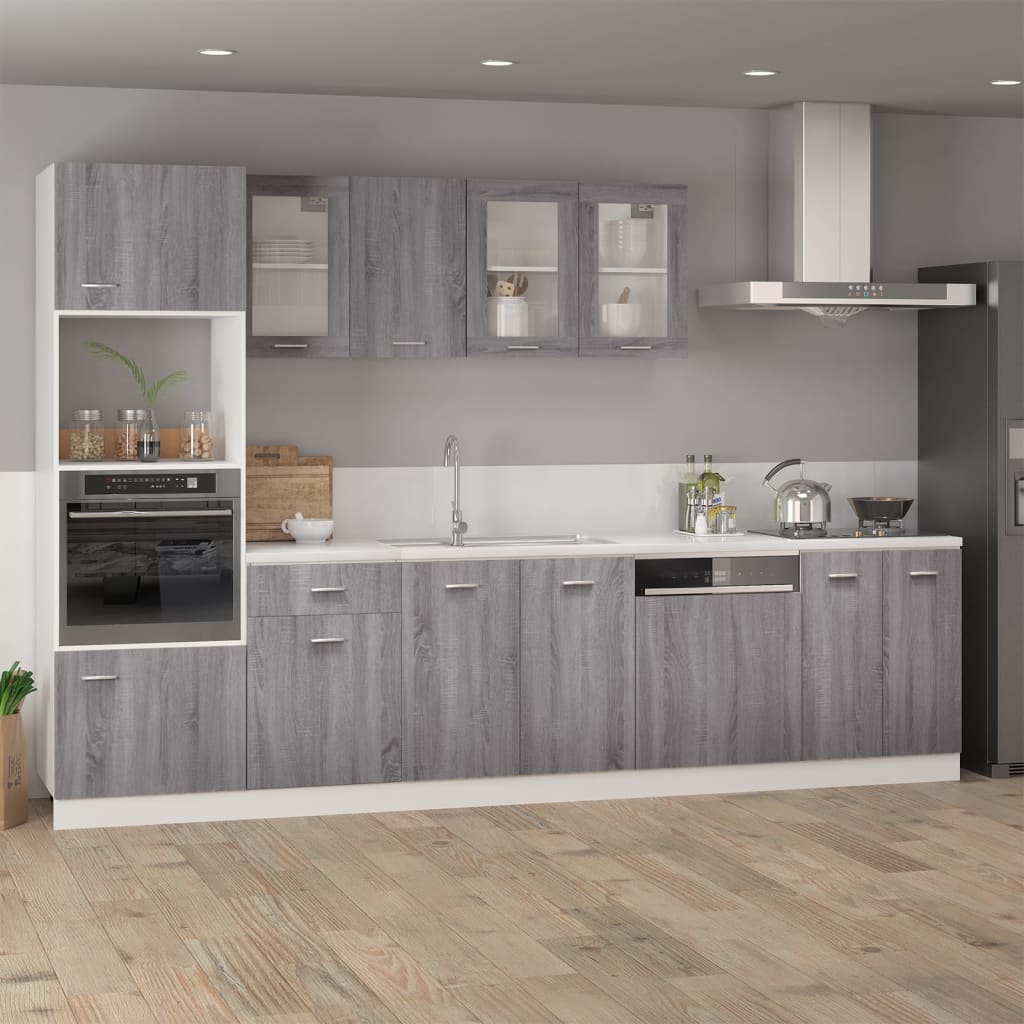 Hängeschrank Lyon Glas Grau Sonoma 40x31x60 cm Holzwerkstoff