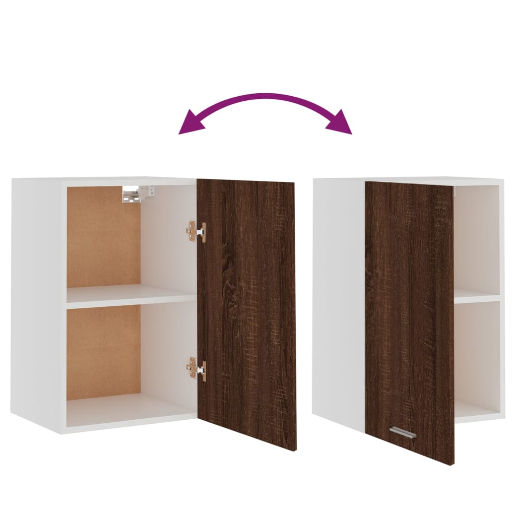 Hängeschrank Lyon Braun Eichen-Optik 39,5x31x60 cm Holzwerkstoff