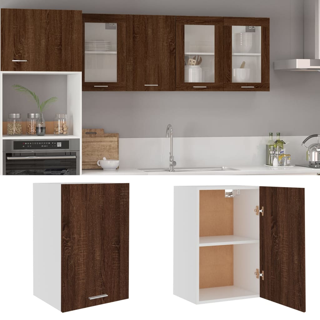 Hängeschrank Lyon Braun Eichen-Optik 39,5x31x60 cm Holzwerkstoff