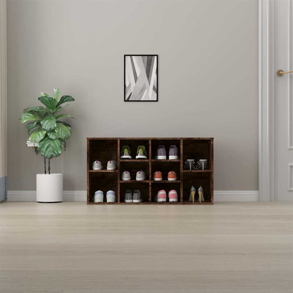 Schuhbank Räuchereiche 103x30x55 cm Holzwerkstoff