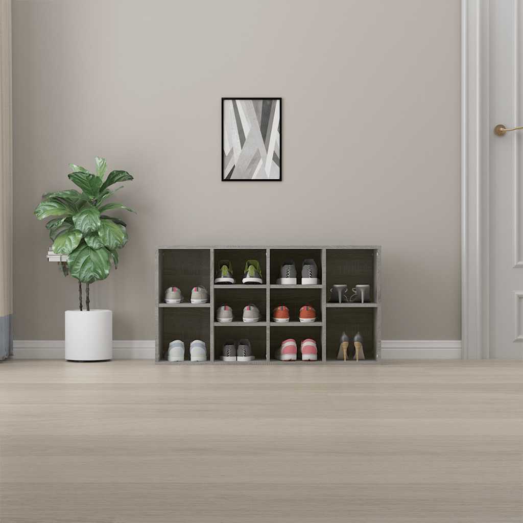 Schuhbank Grau Sonoma 103x30x55 cm Holzwerkstoff