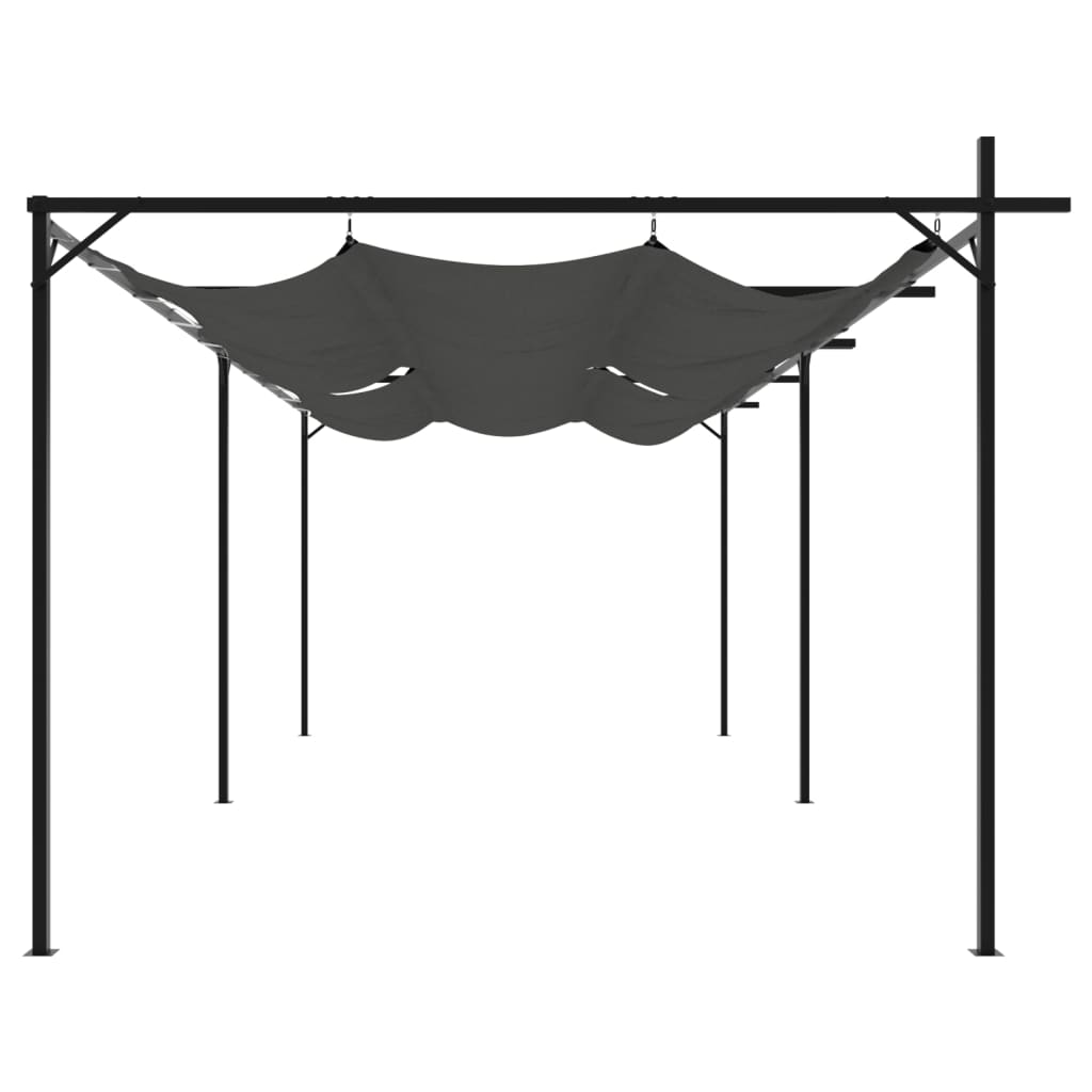Pergola mit Schiebedach Anthrazit 589x292x230 cm