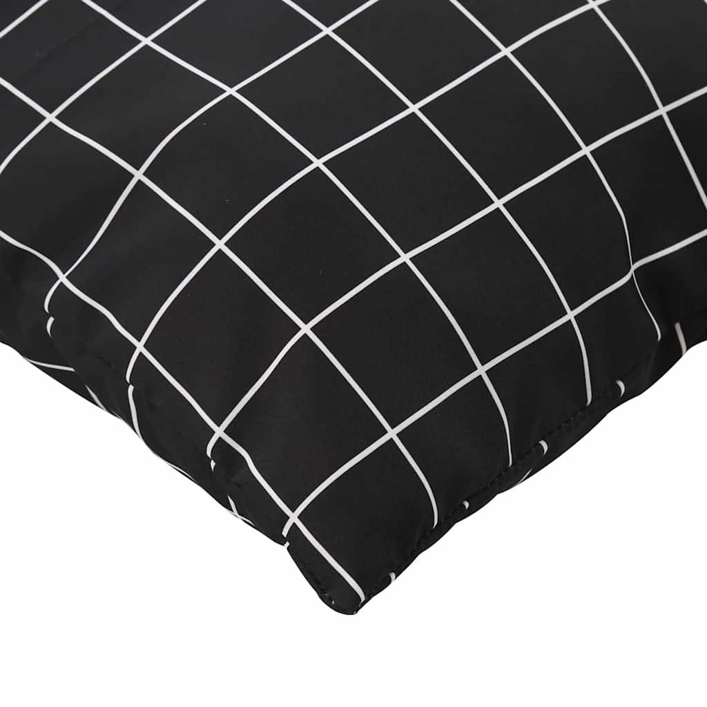 Streupillows 4 pcs Schwarz kariert 50 x 50 cm Polyesterstoff