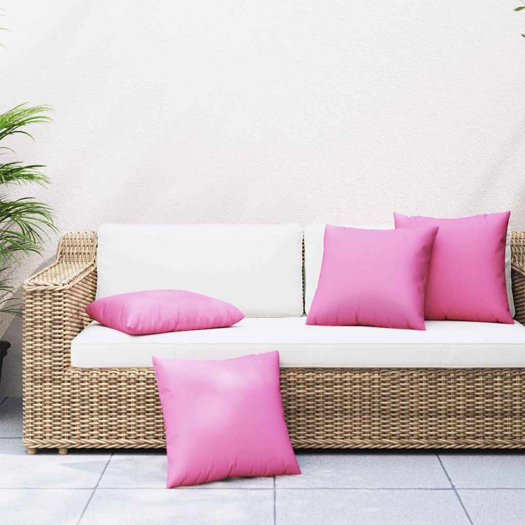Streupillows Uni 4 pcs Rosa 50 x 50 cm Polyesterstoff