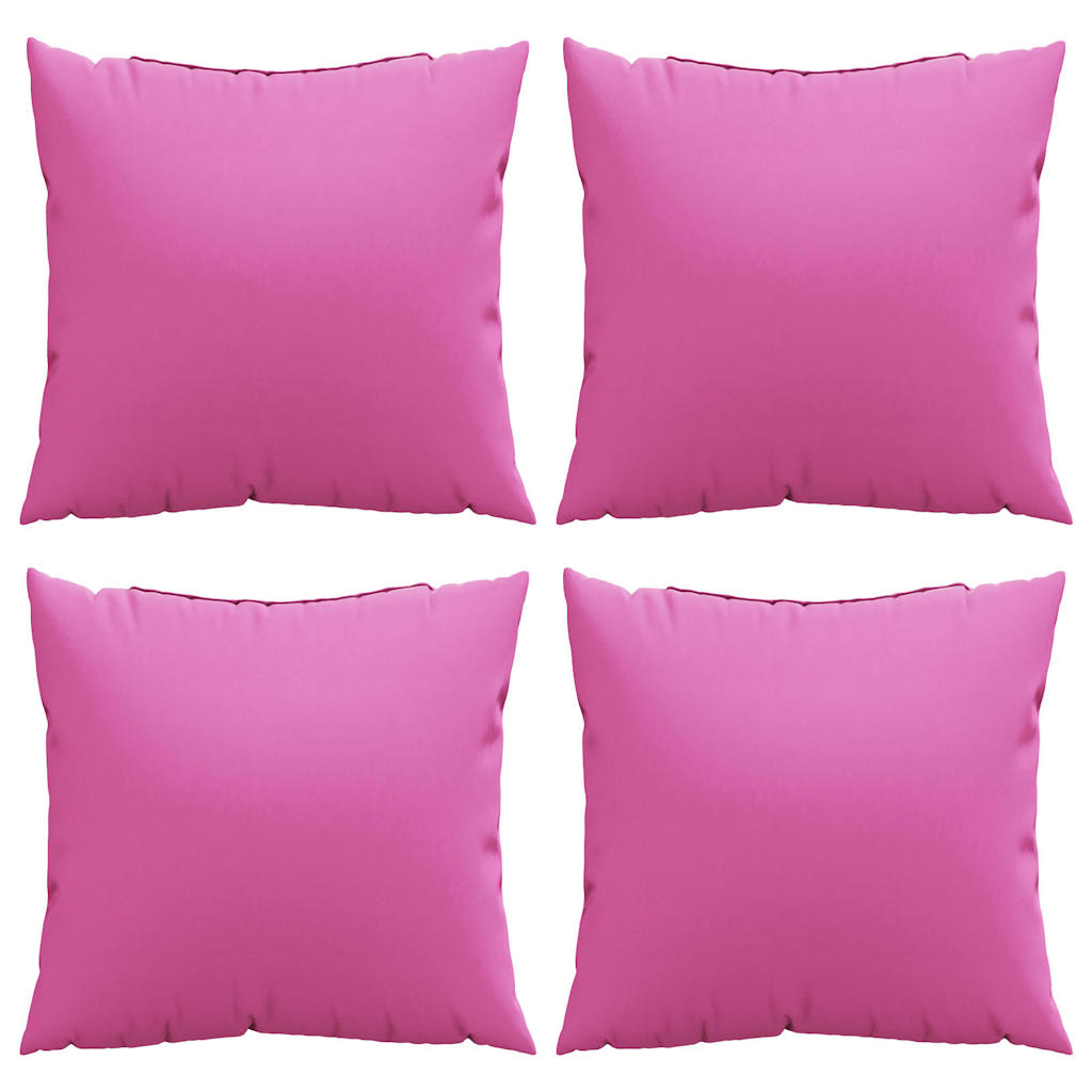 Streupillows Uni 4 pcs Rosa 50 x 50 cm Polyesterstoff