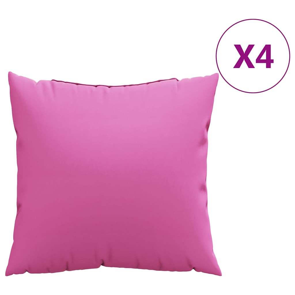 Streupillows Uni 4 pcs Rosa 50 x 50 cm Polyesterstoff