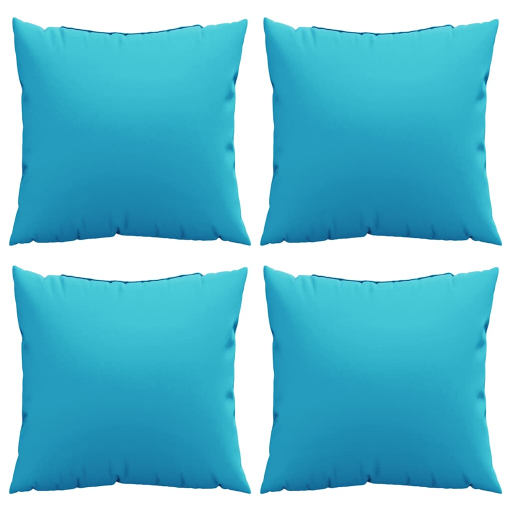Streupillows Uni 4 pcs Türkis 50 x 50 cm Polyesterstoff