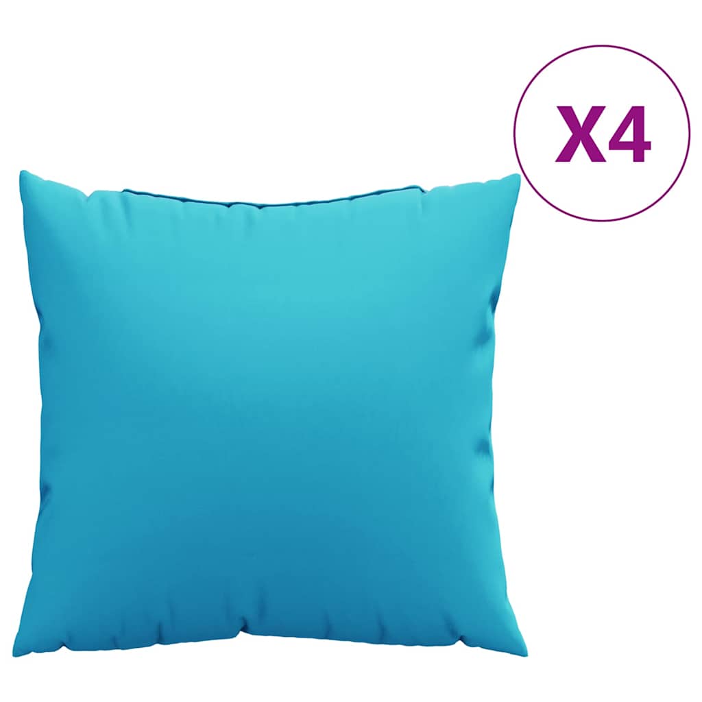 Streupillows Uni 4 pcs Türkis 50 x 50 cm Polyesterstoff