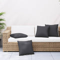 Sofakissen 4 Stk. Schwarz 60x60 cm Stoff