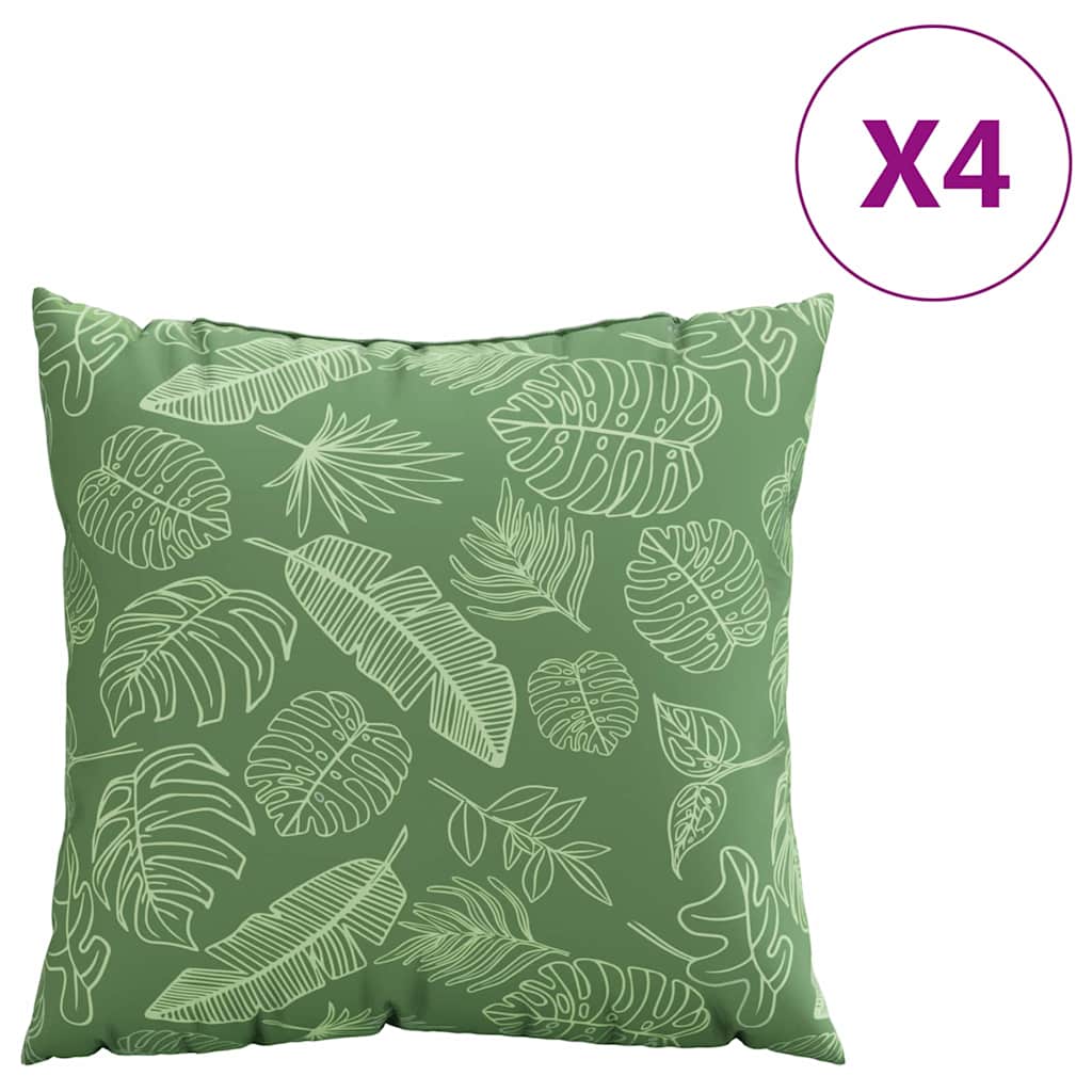 Streupillows Blatt 4 pcs Blattmuster 60 x 60 cm Polyesterstoff