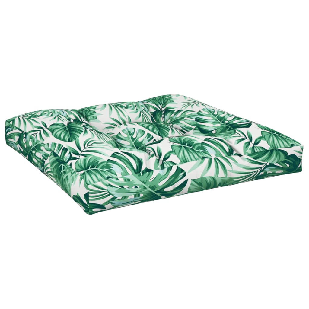 Palettensofa-Kissen Blattmuster 70x70x12 cm