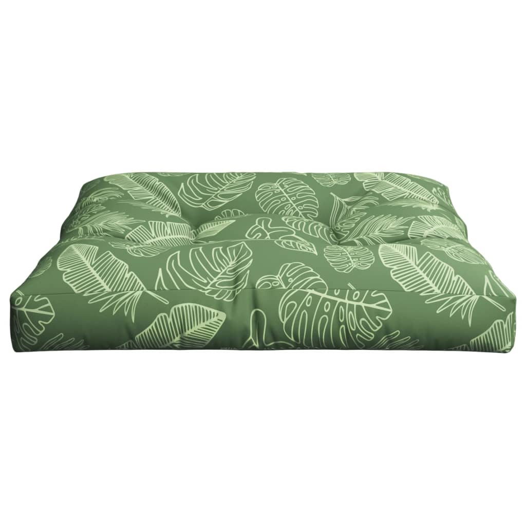 Palettenkissen Blattmuster 70x70x12 cm Stoff