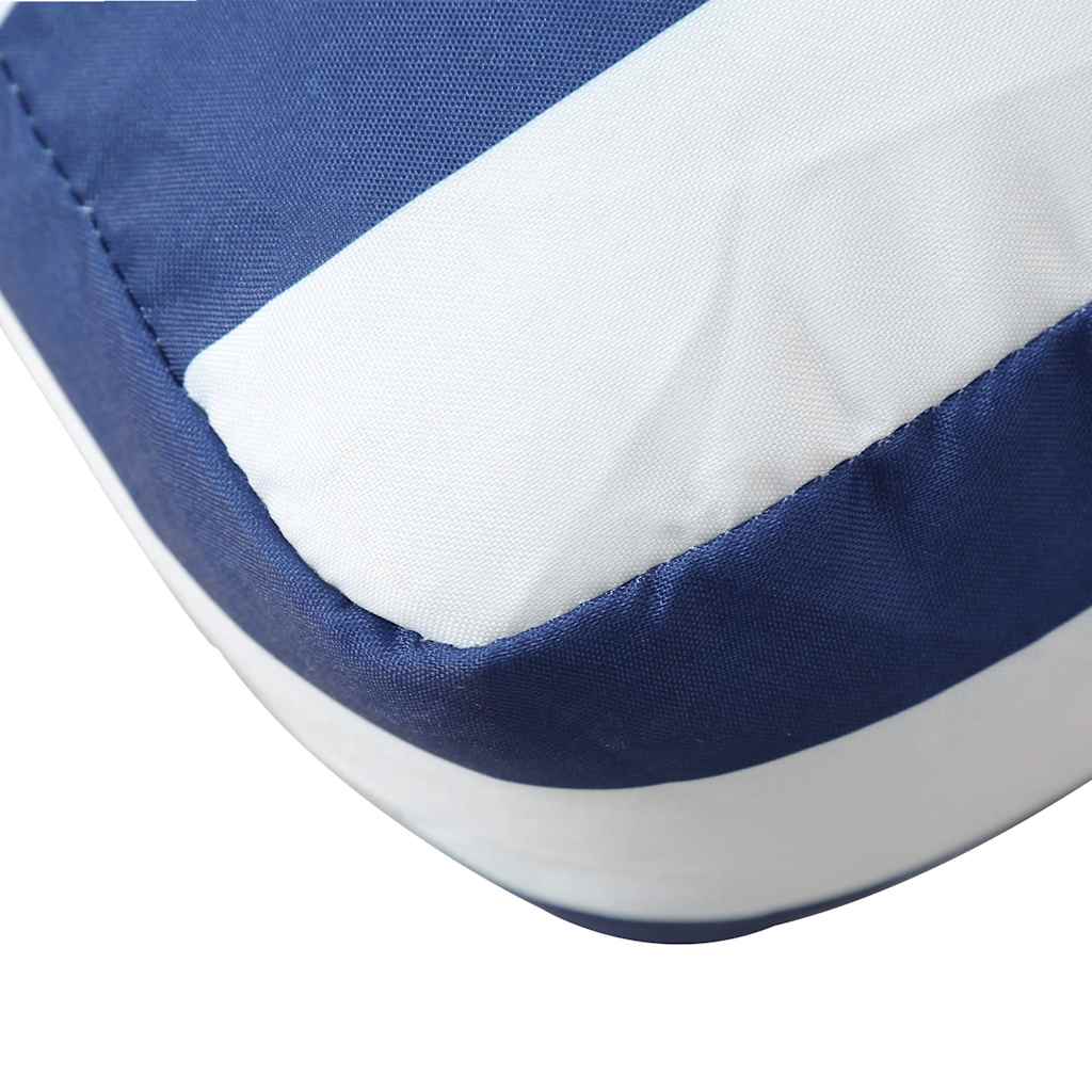 Palettenkissen Blau Weiß Gestreift 80x80x12 cm Stoff