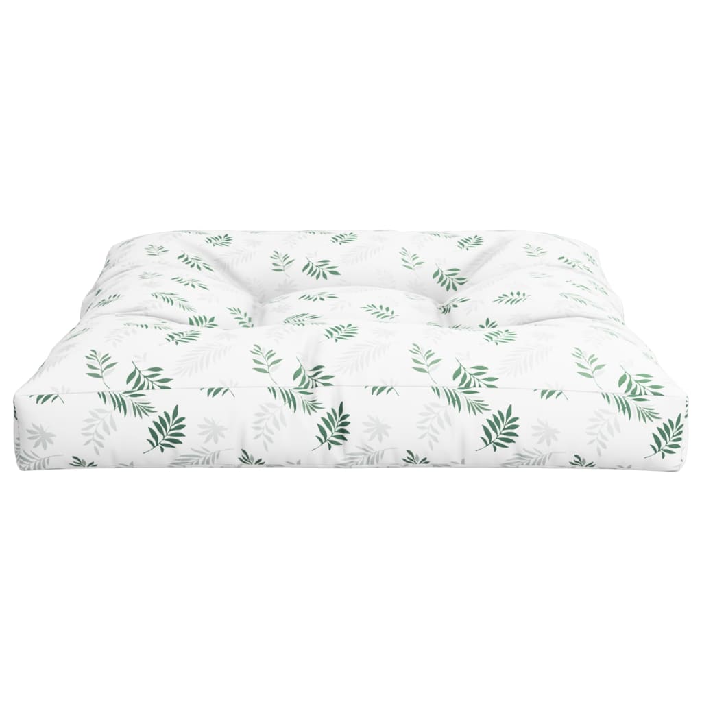 Palettenkissen Blattmuster 80x80x12 cm Stoff