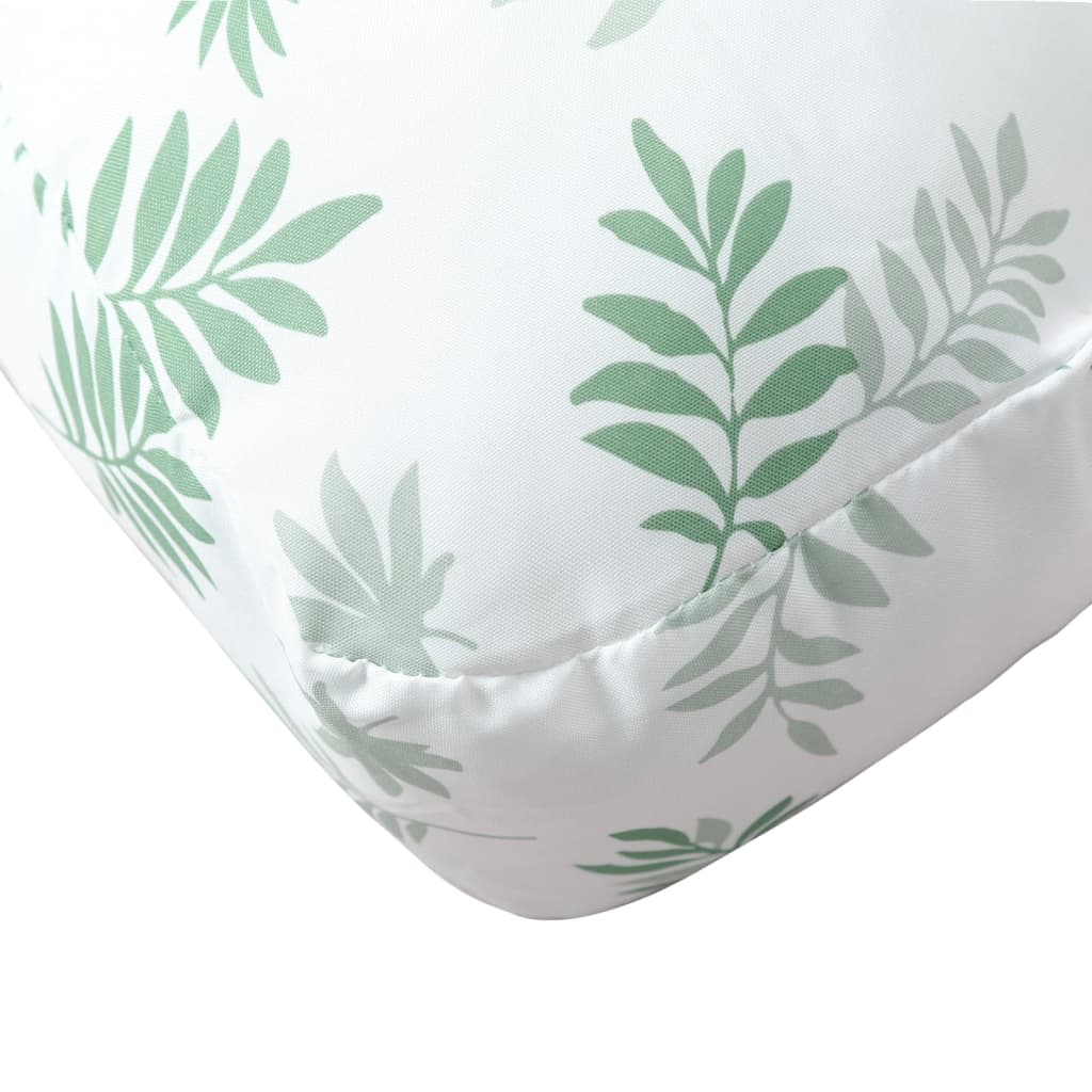 Palettenkissen Blattmuster 80x80x12 cm Stoff