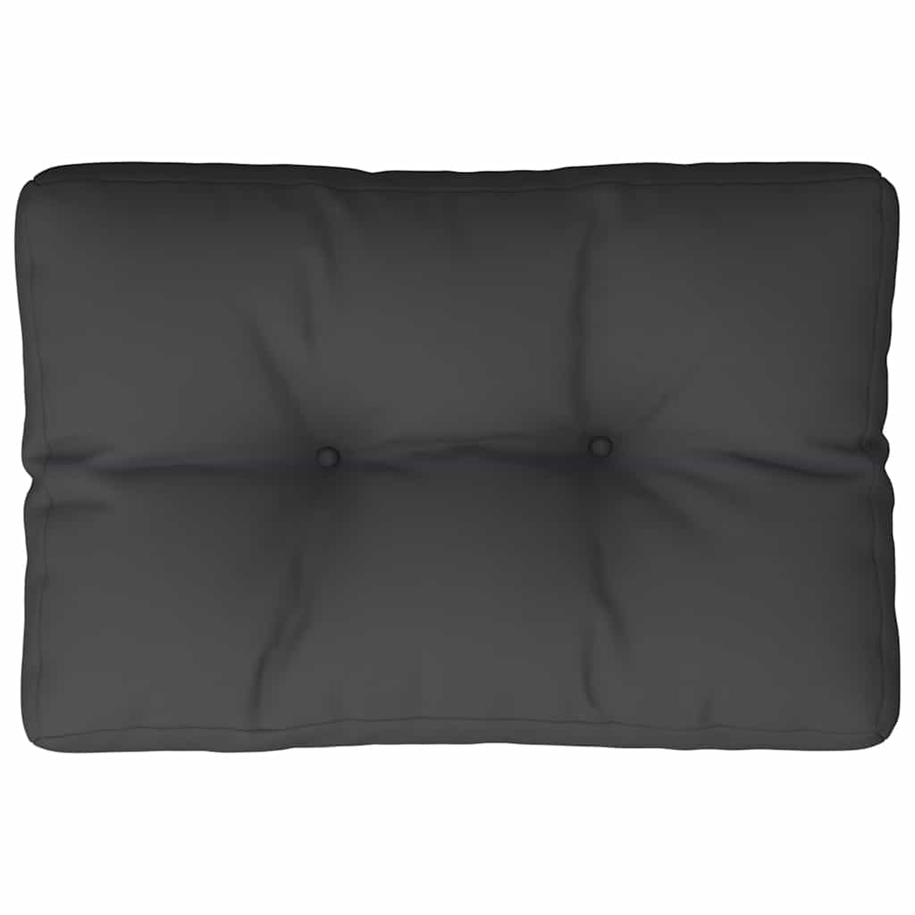 Palettenkissen Schwarz 60x40x12 cm Stoff