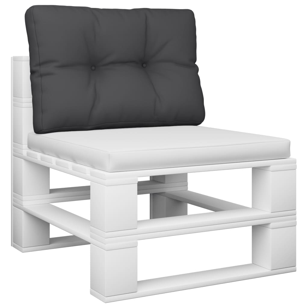 Palettenkissen Schwarz 60x40x12 cm Stoff
