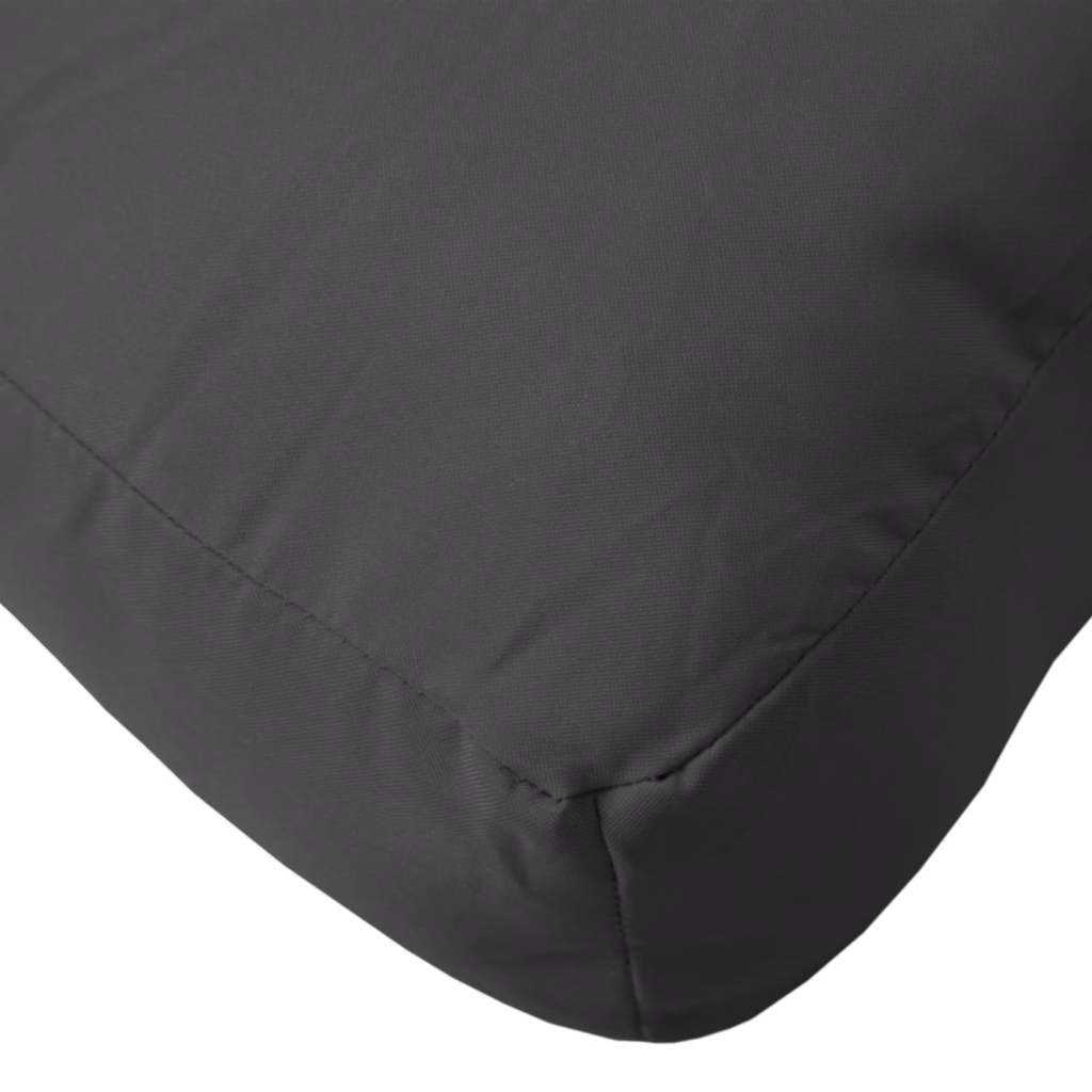 Palettenkissen Schwarz 60x40x12 cm Stoff