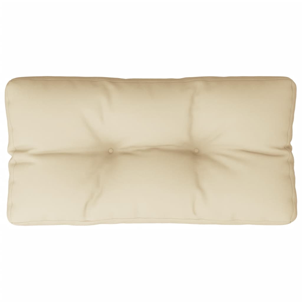 Palettenkissen Beige 70x40x12 cm Stoff