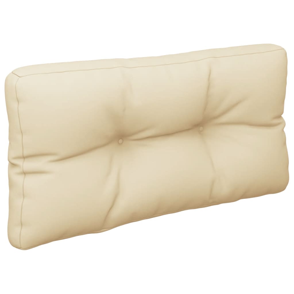 Palettenkissen Beige 70x40x12 cm Stoff