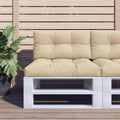 Palettenkissen Beige 70x40x12 cm Stoff