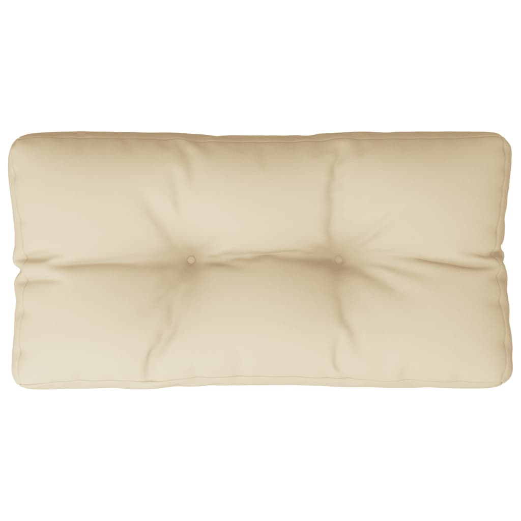 Palettenkissen Beige 80x40x12 cm Stoff