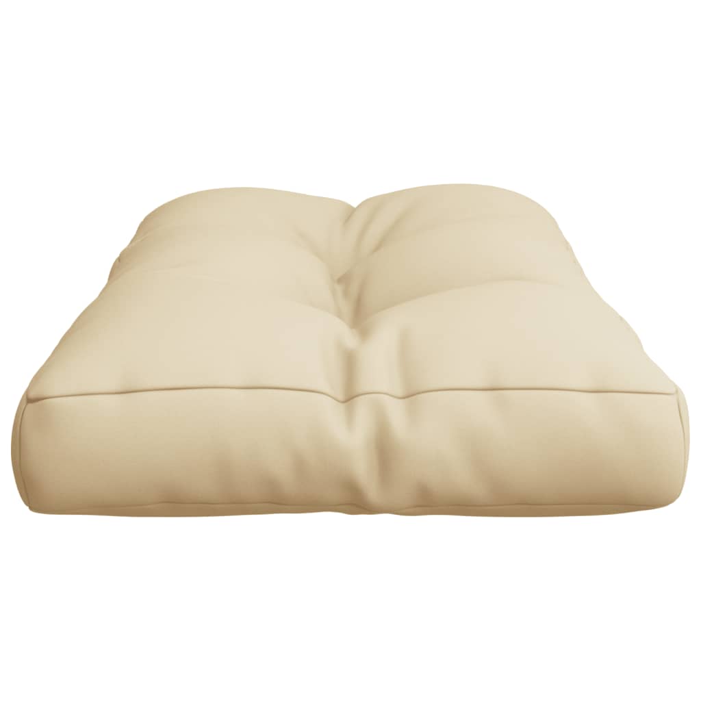 Palettenkissen Beige 80x40x12 cm Stoff