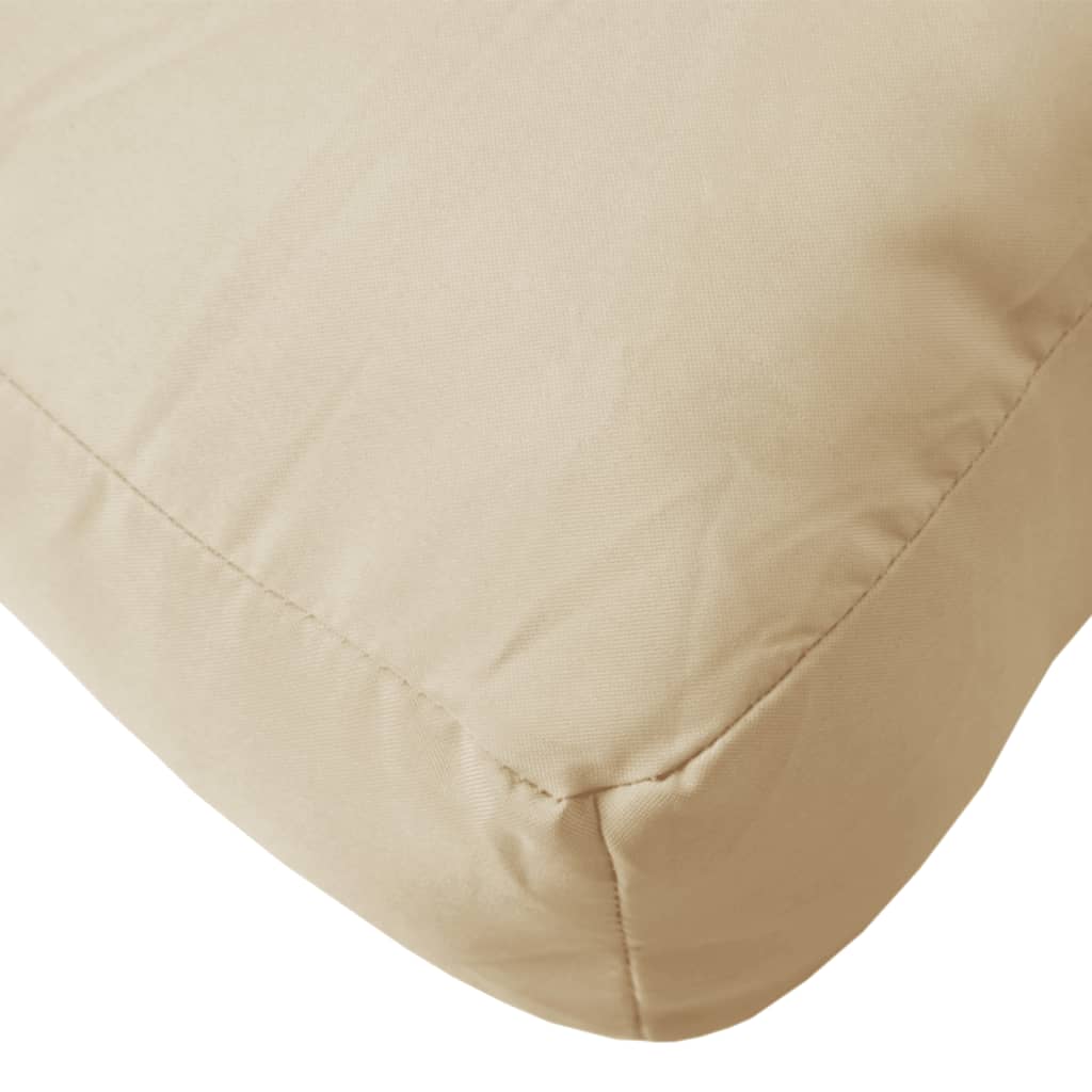 Palettenkissen Beige 80x40x12 cm Stoff