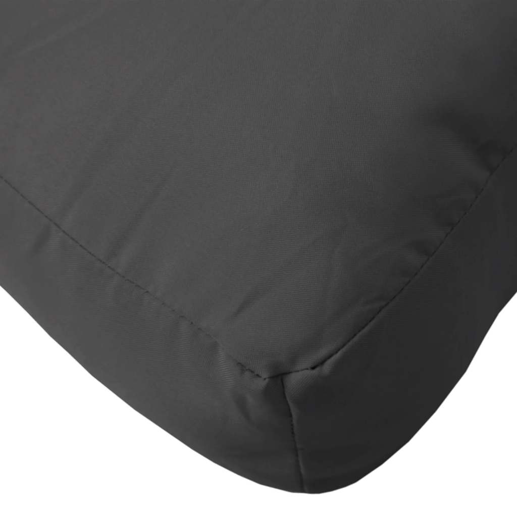 Palettenkissen Schwarz 80x40x12 cm Stoff