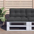 Palettenkissen Schwarz 80x40x12 cm Stoff