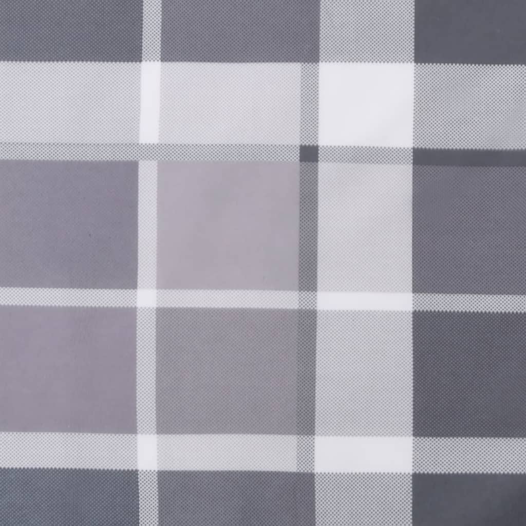 Palettenkissen Grau Karomuster 80x40x12 cm Stoff