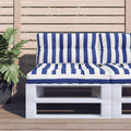 Palettenkissen Blau Weiß Gestreift 80x40x12 cm Stoff
