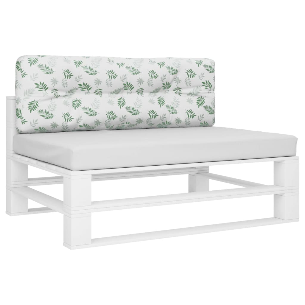 Palettenkissen Blattmuster 120x40x12 cm Stoff