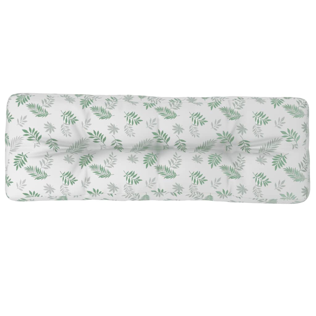 Palettenkissen Blattmuster 120x40x12 cm Stoff